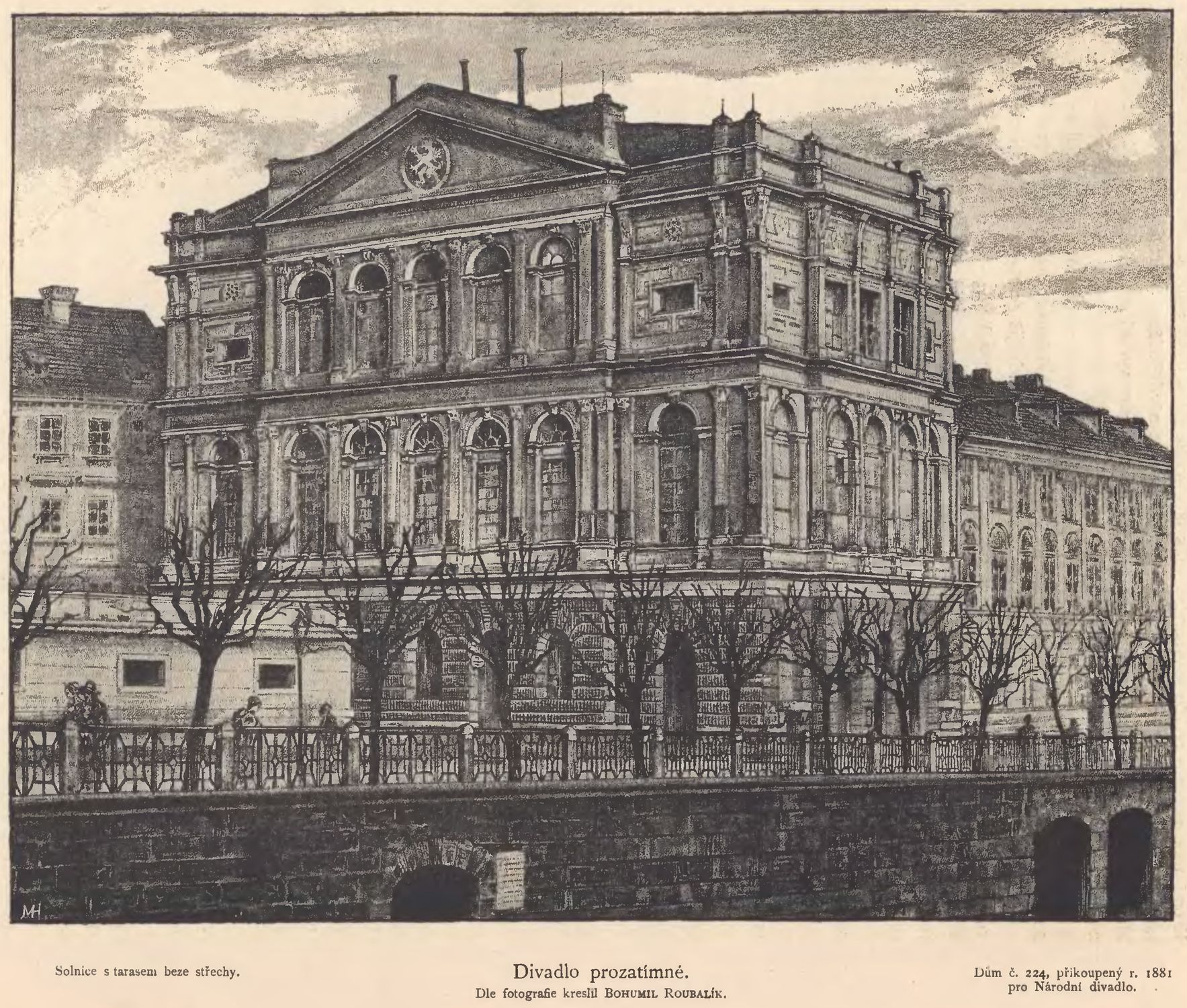 布拉格臨時劇院 (Prozatimní divadlo) 在 1862 年啟用，雖是臨時性質，卻因着上演捷克的戲劇與歌劇的數量慢慢增加，成為捷克復興浪潮的重要地。史密塔納由 1865 年起擔任劇院的指揮。