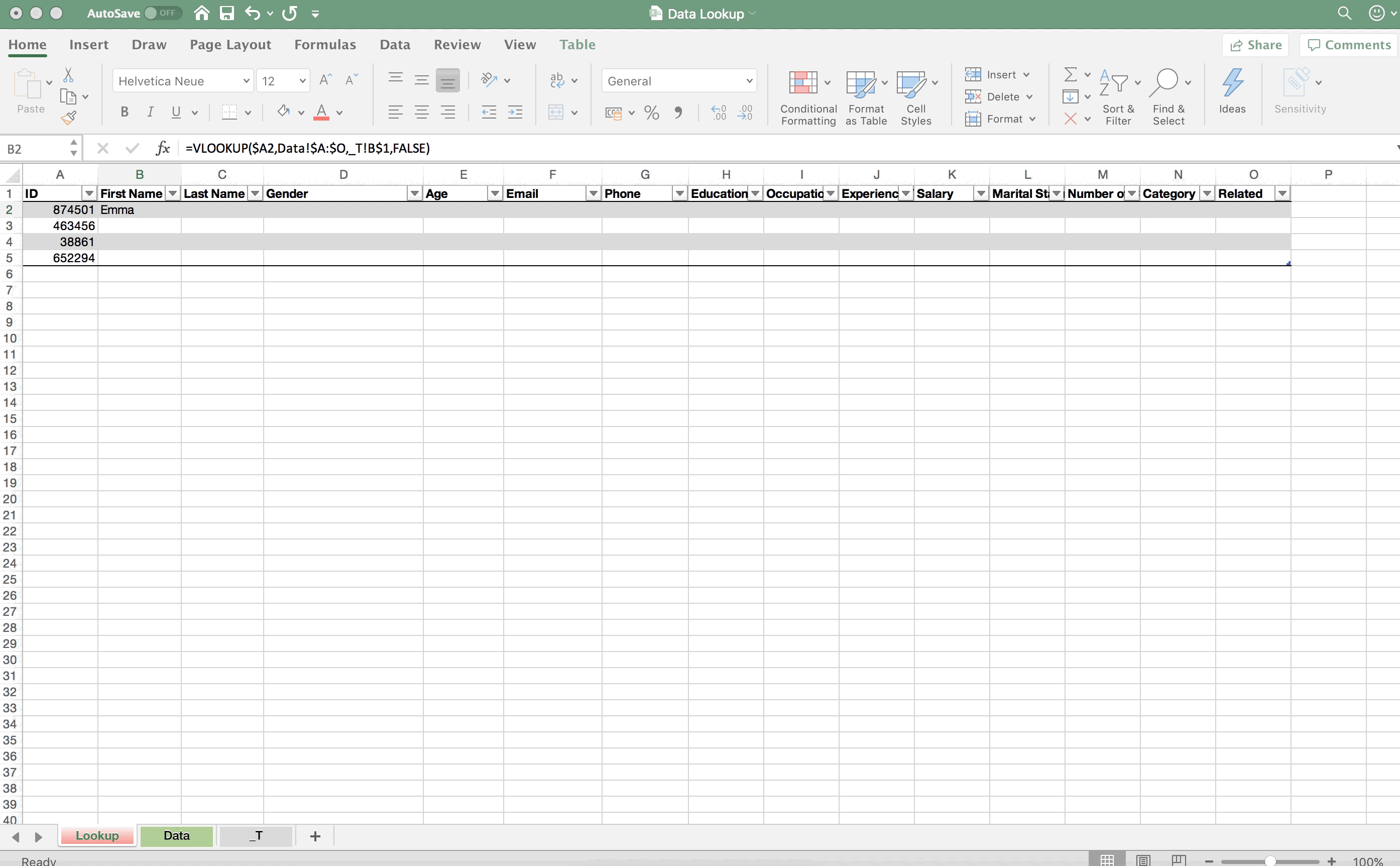 【懶人用 Excel】寫一次 VLOOKUP ，填滿全部資料格